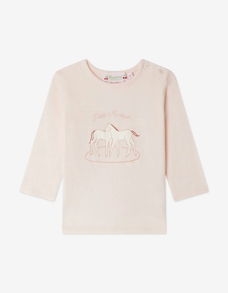 Baby Girls Tahsina Long Sleeve T-Shirt in Pink