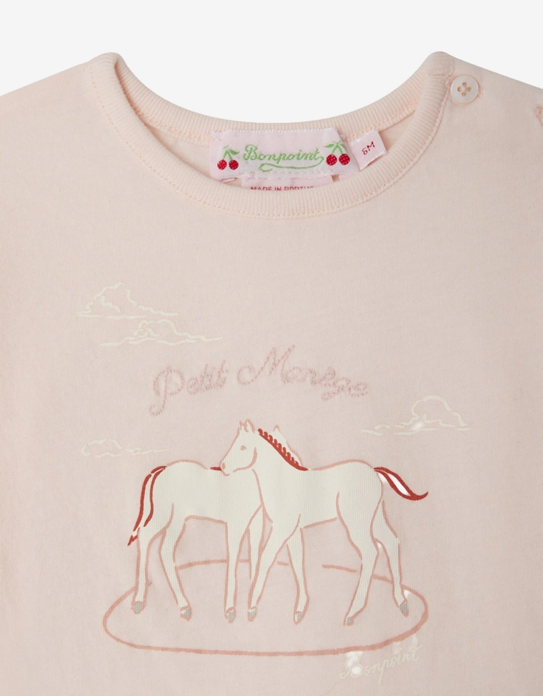 Baby Girls Tahsina Long Sleeve T-Shirt in Pink