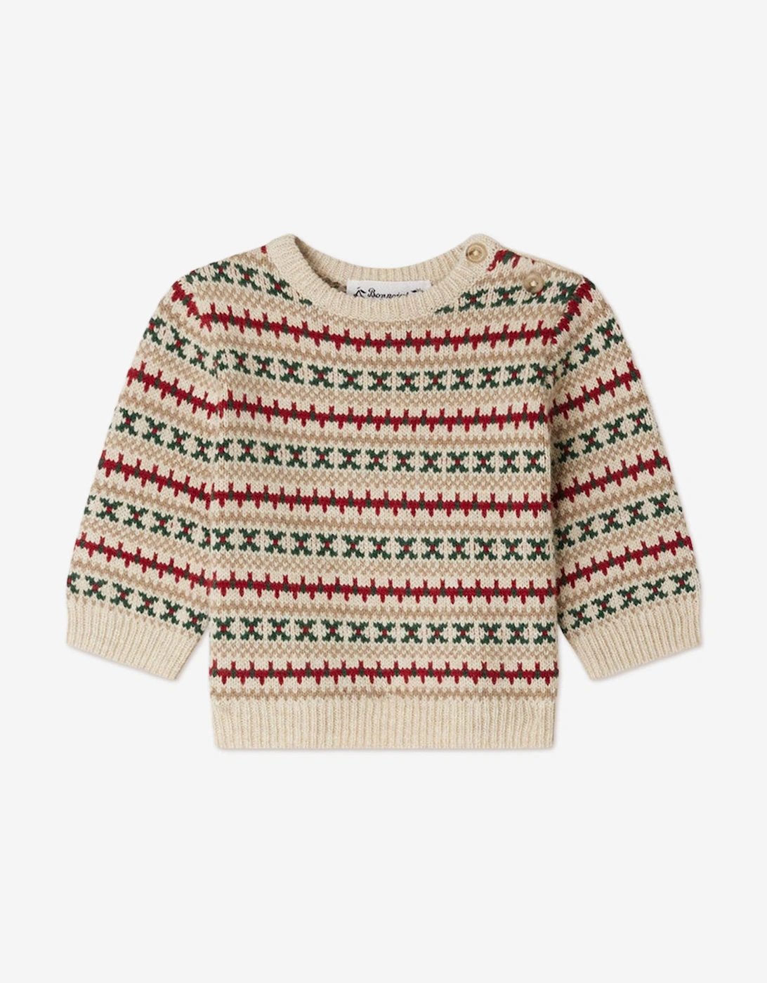 Baby Boys Dalmire Jumper in Ivory, 5 of 4