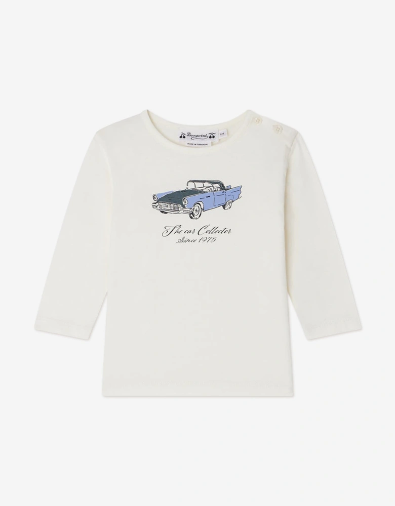 Baby Boys Tahsin Long Sleeve T-Shirt in Ivory