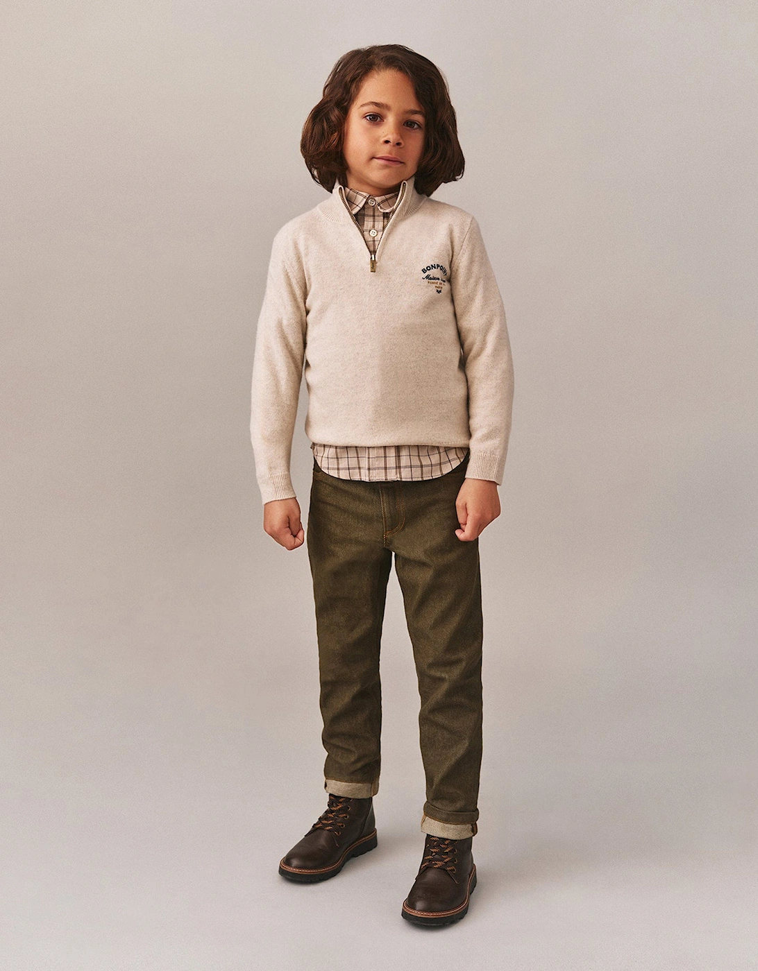 Boys Jagger Trousers in Green