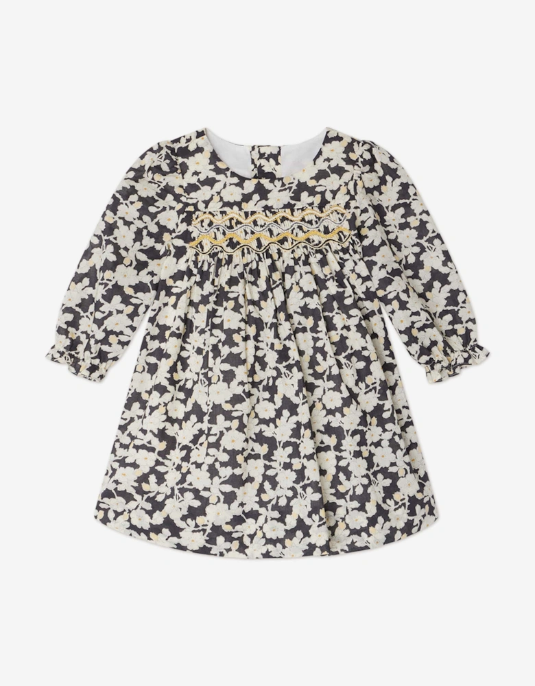 Baby Girls Floral Jailys Dress in Black