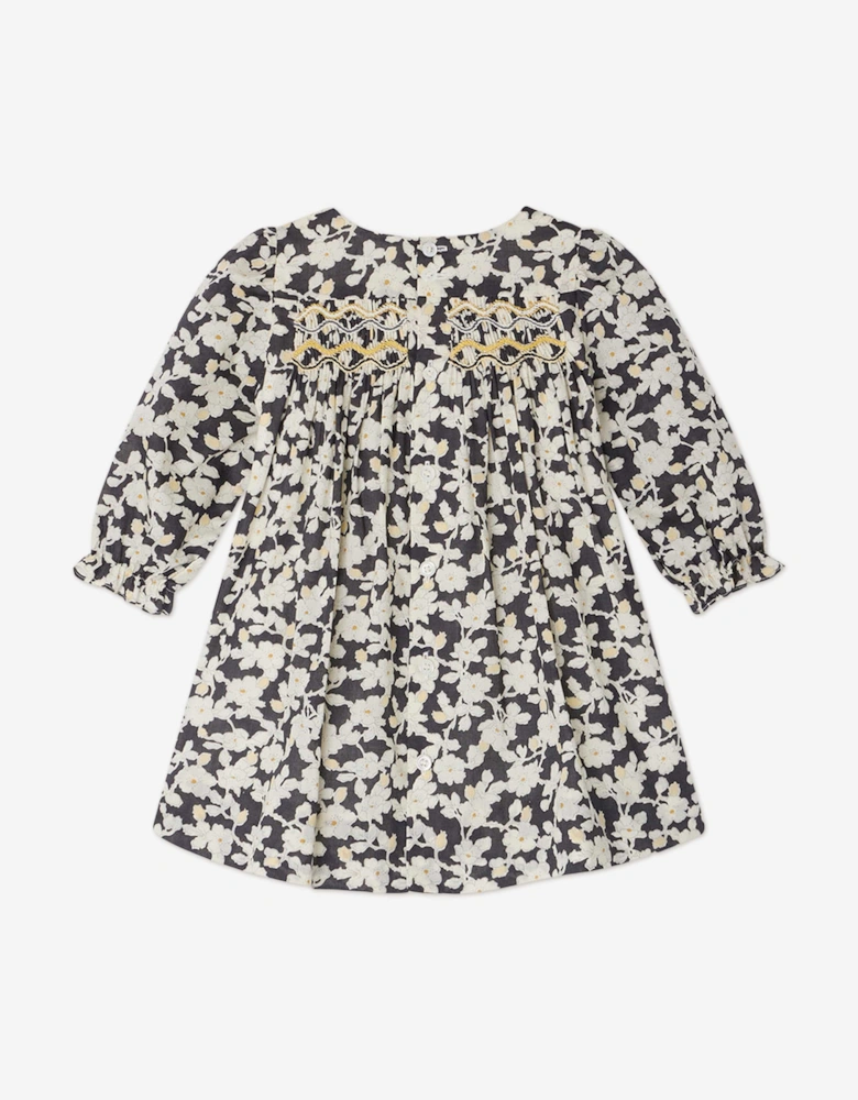 Baby Girls Floral Jailys Dress in Black