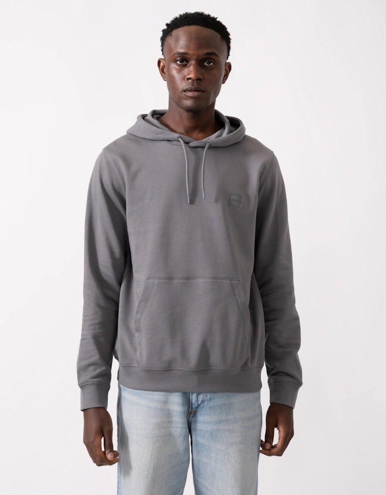 BOSS Orange Wetalk Mens Pullover Hoodie With Logo Patch - Open Grey 062