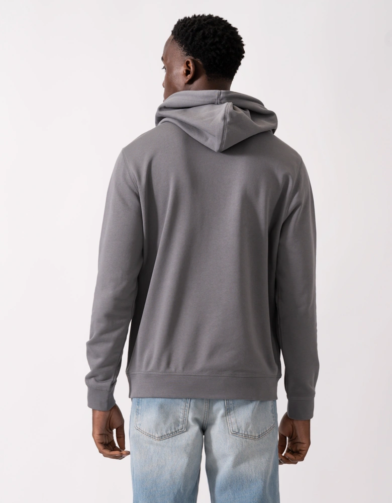 BOSS Orange Wetalk Mens Pullover Hoodie With Logo Patch - Open Grey 062