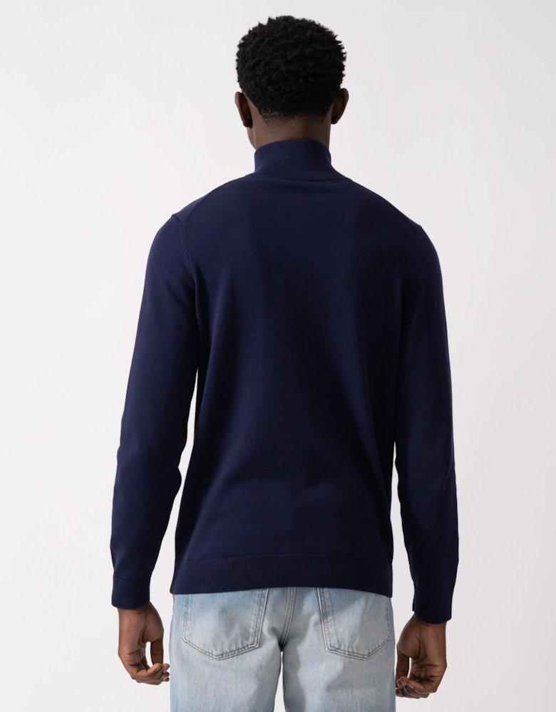 HUGO San Quintus-C Mens 1/4 Zip Pullover - Navy 418