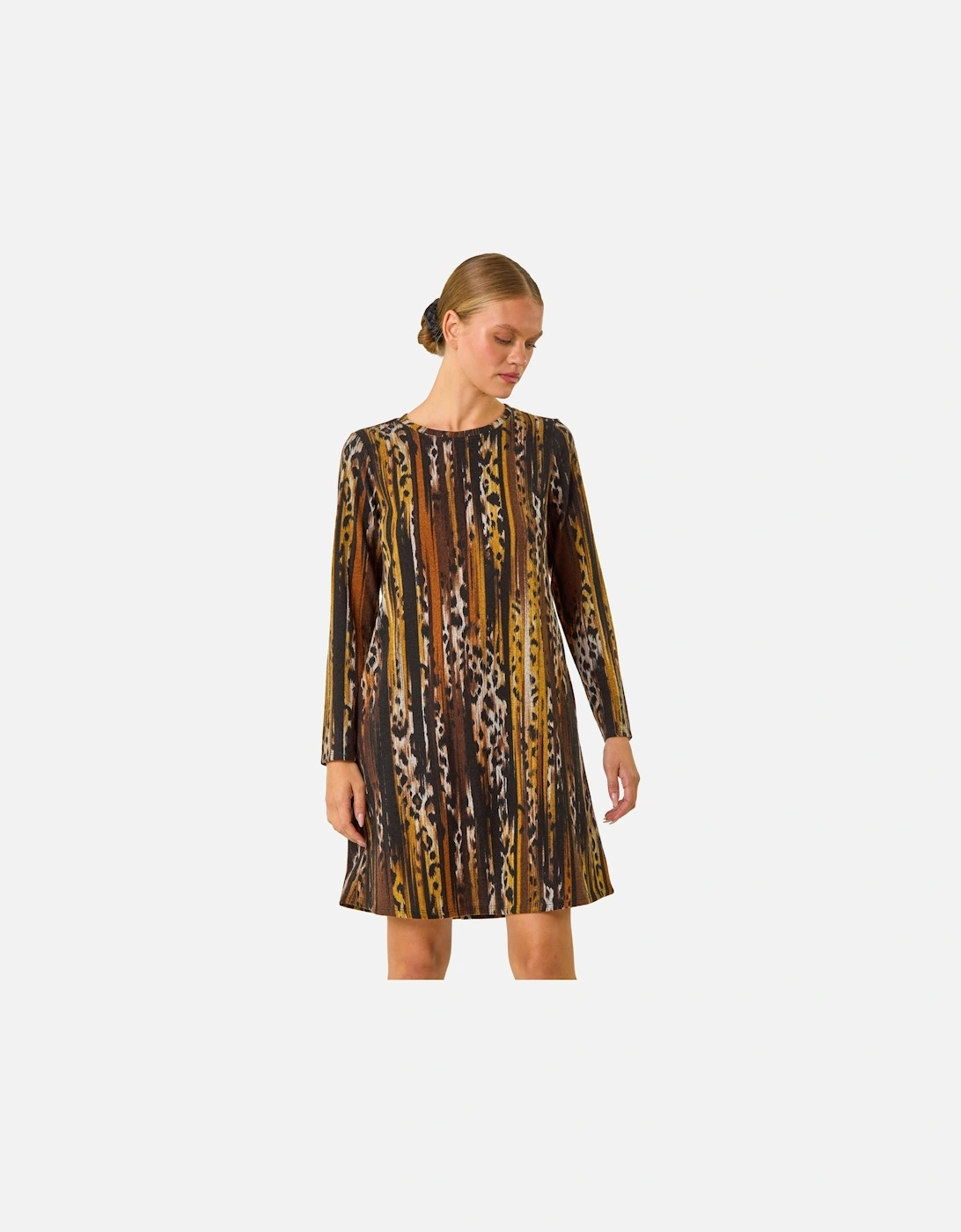 Animal Print Shift Midi Dress, 2 of 1