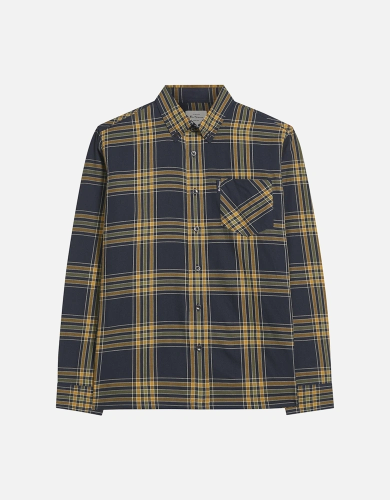Mens Grid Check Big & Tall Long Sleeve Shirt