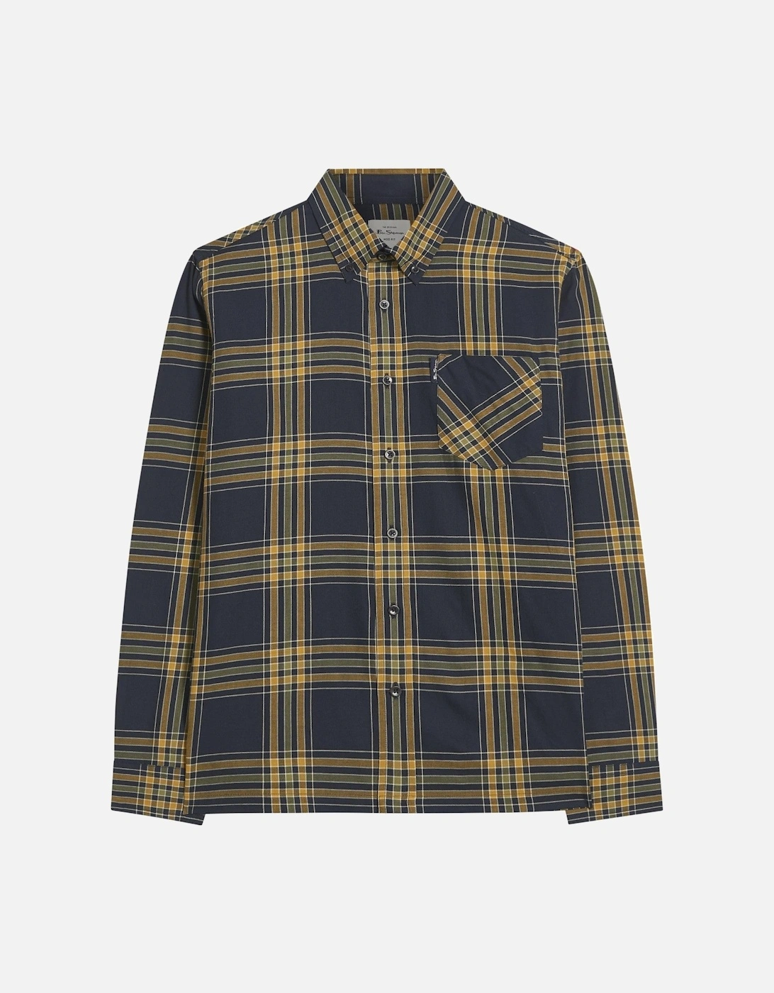 Mens Grid Check Big & Tall Long Sleeve Shirt, 2 of 1