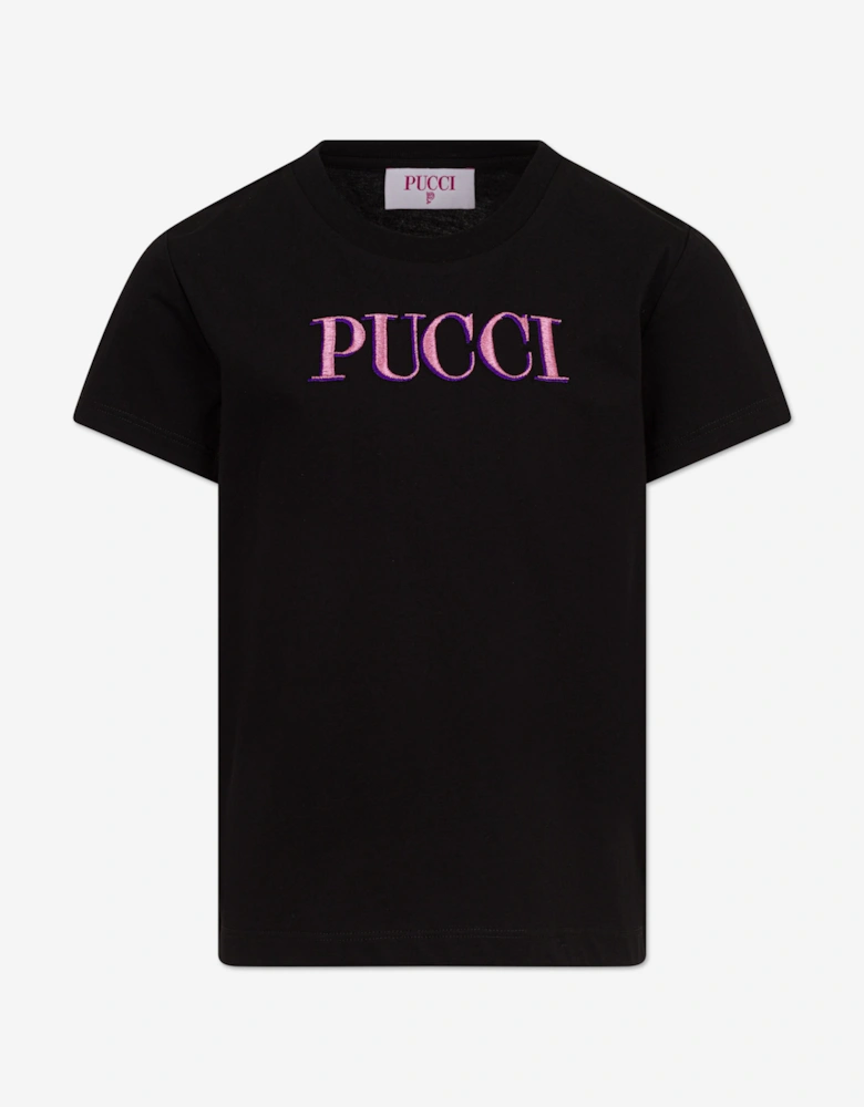 Girls Logo T-Shirt in Black