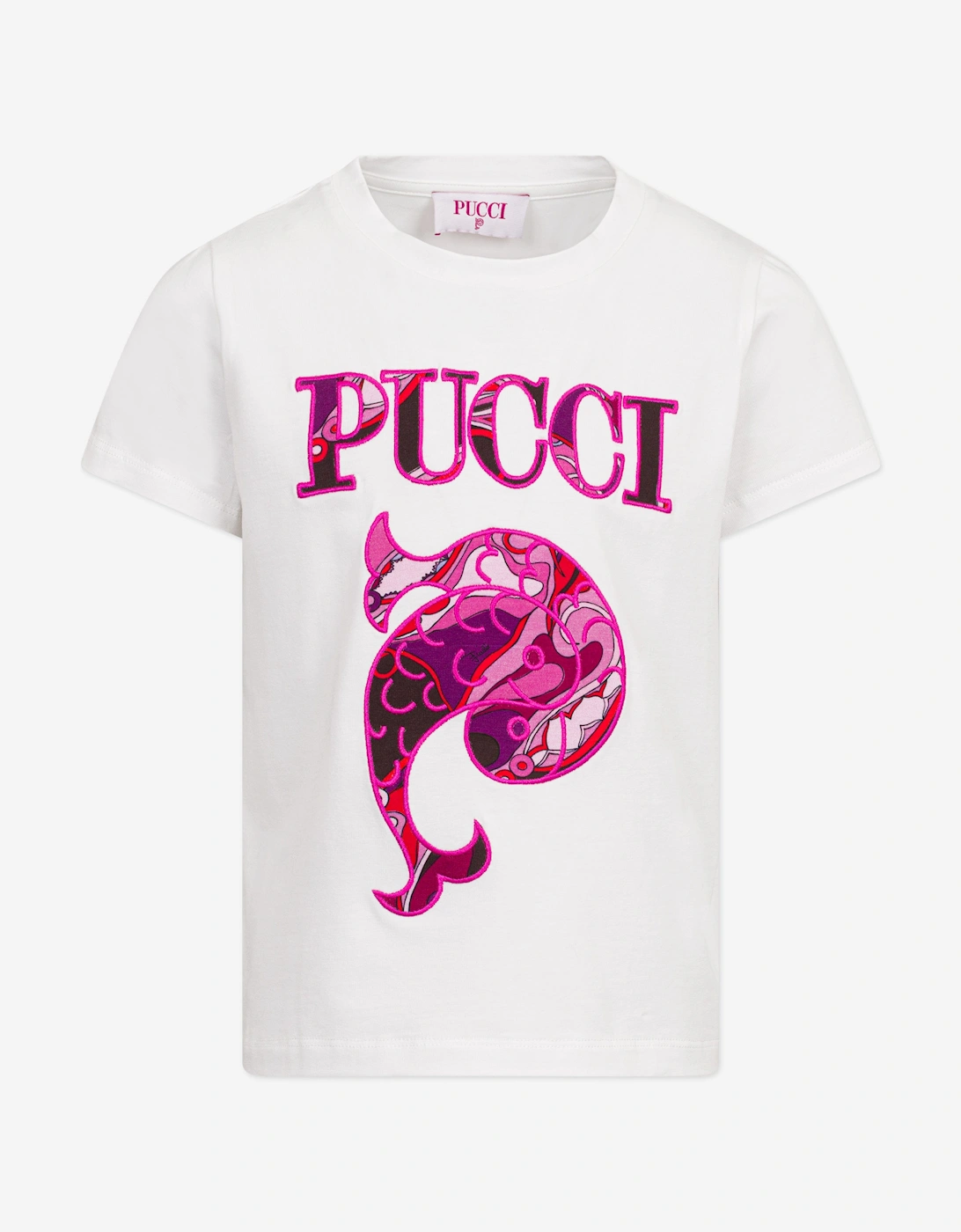 Girls Fish Logo T-Shirt in Ivory, 3 of 2