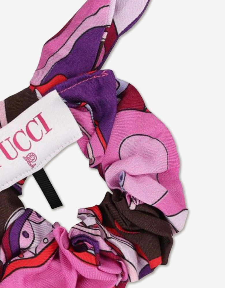 Girls Orchidee Bow Scrunchie in Pink