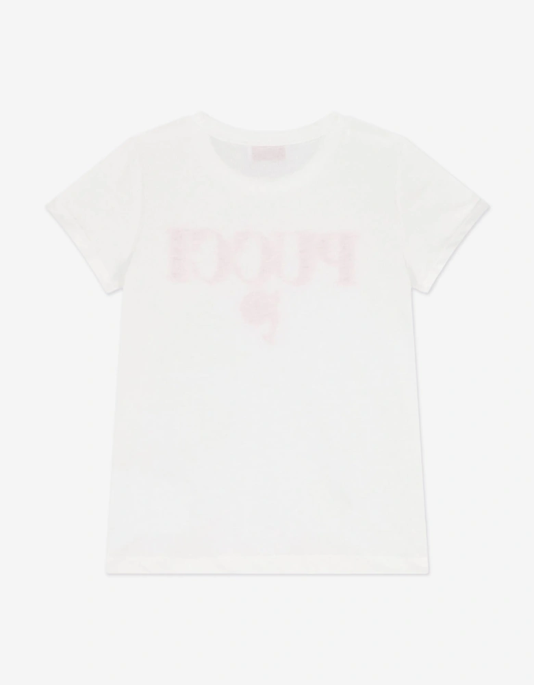 Girls Fish Logo T-Shirt in Ivory