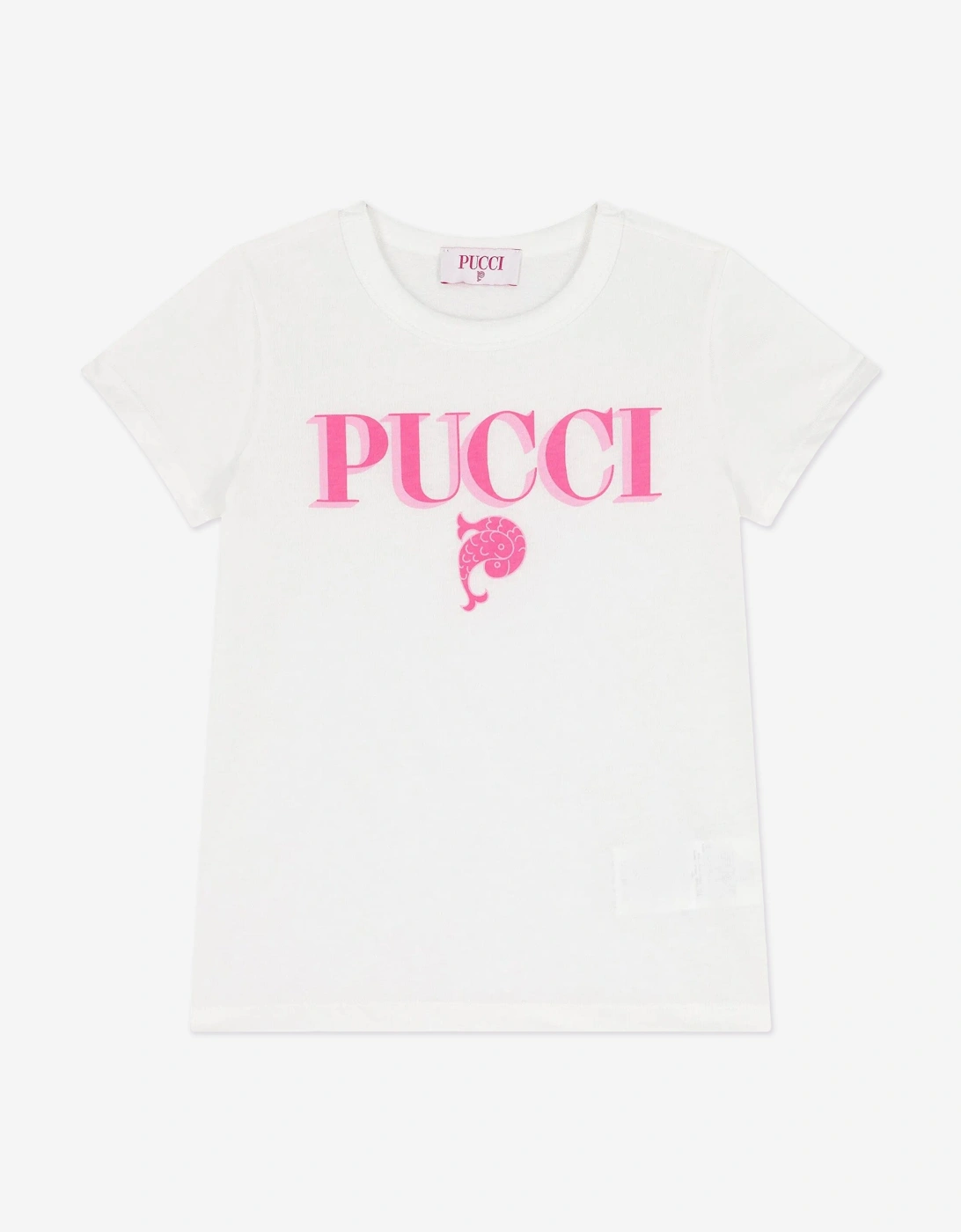 Girls Fish Logo T-Shirt in Ivory, 4 of 3