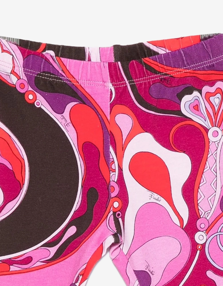 Baby Girls Orchidee Print Leggings in Pink