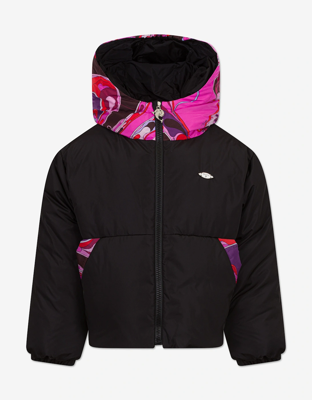 Girls Down Padded Jacket in Black, 5 of 4
