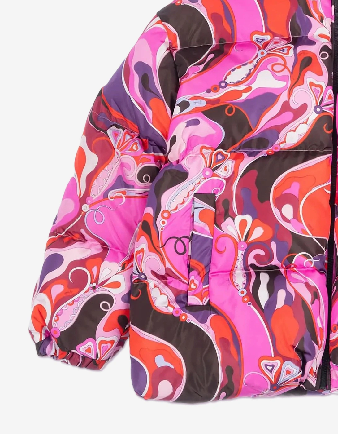 Girls Down Padded Puffer Jacket in Pink