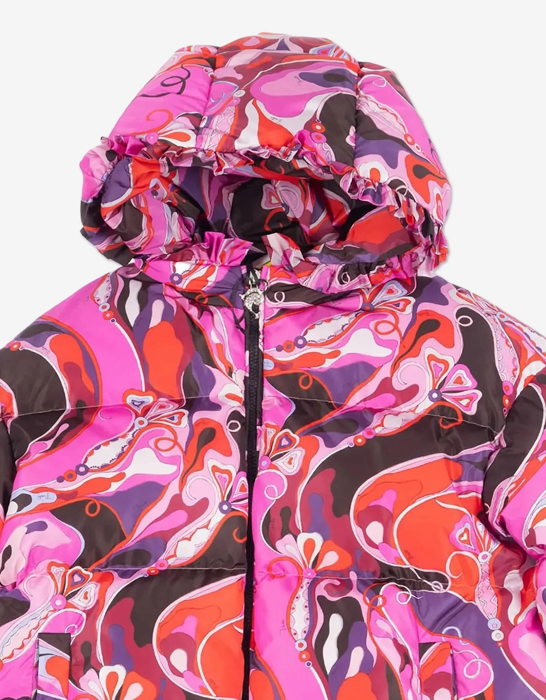 Girls Down Padded Puffer Jacket in Pink