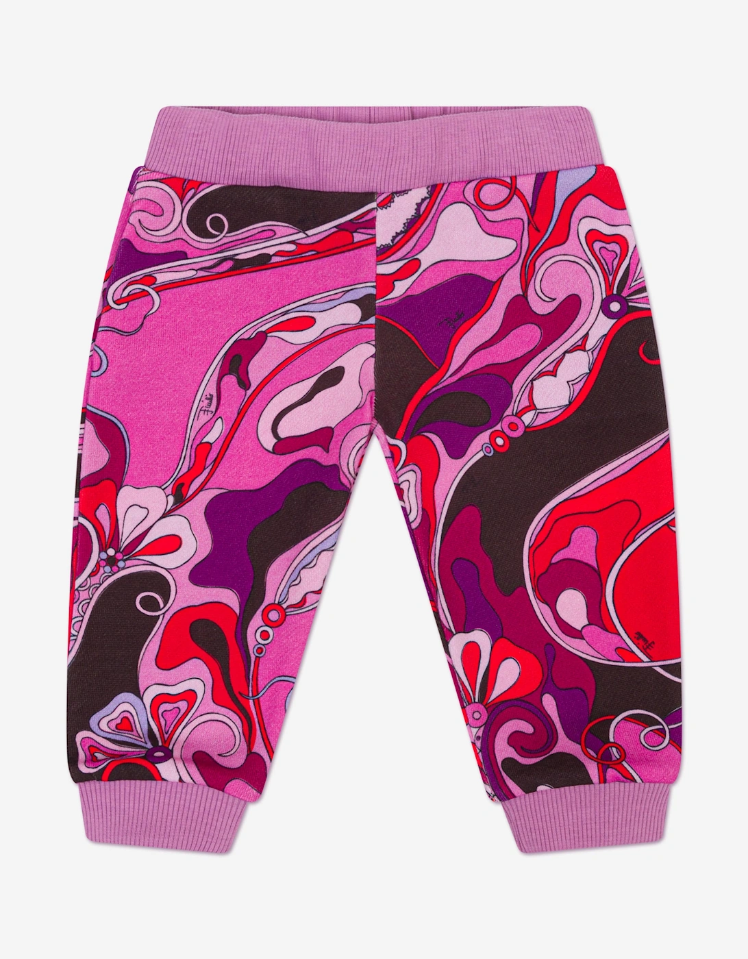 Baby Girls Orchidee Print Joggers in Pink, 5 of 4