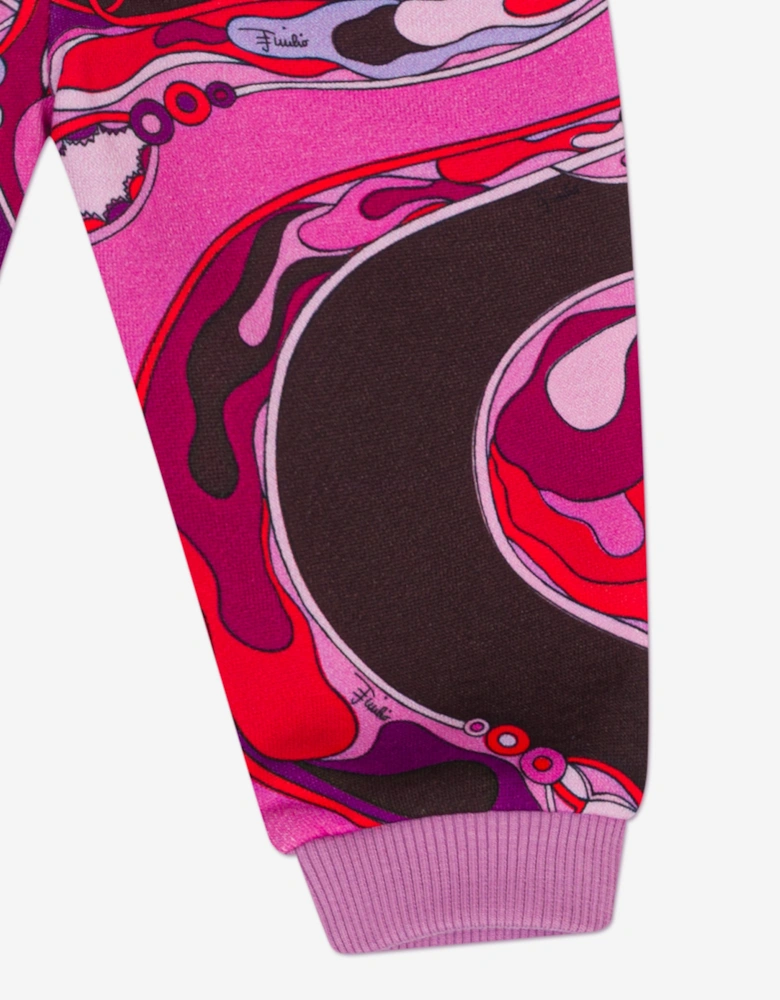 Baby Girls Orchidee Print Joggers in Pink