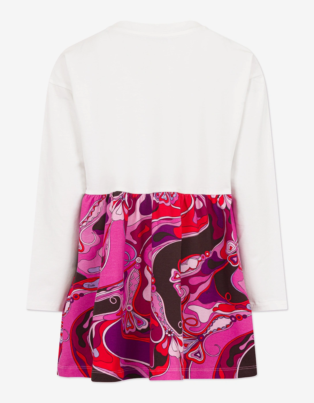 Girls Orchidee Print Dress in Ivory