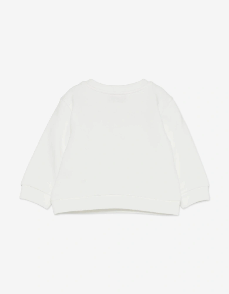Baby Girls Logo Sweatshirt in Ivory
