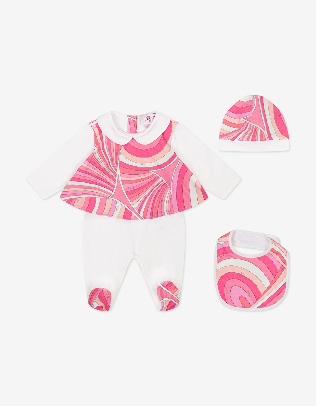 Baby Girls Iride Babygrow Set in in Pink, 6 of 5