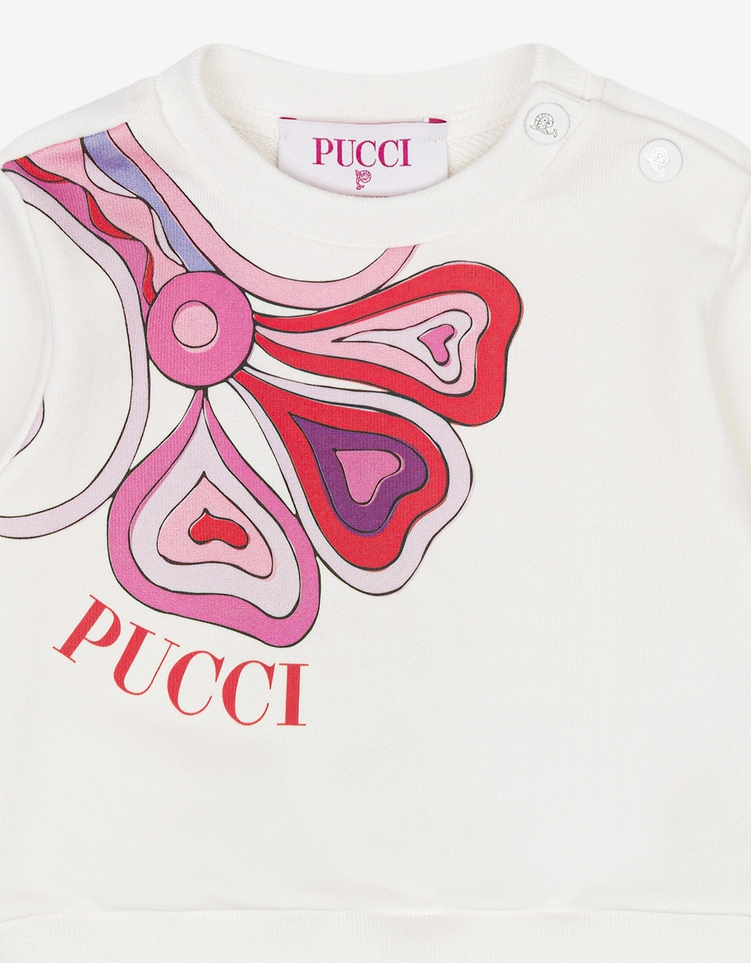 Baby Girls Logo Sweatshirt in Ivory