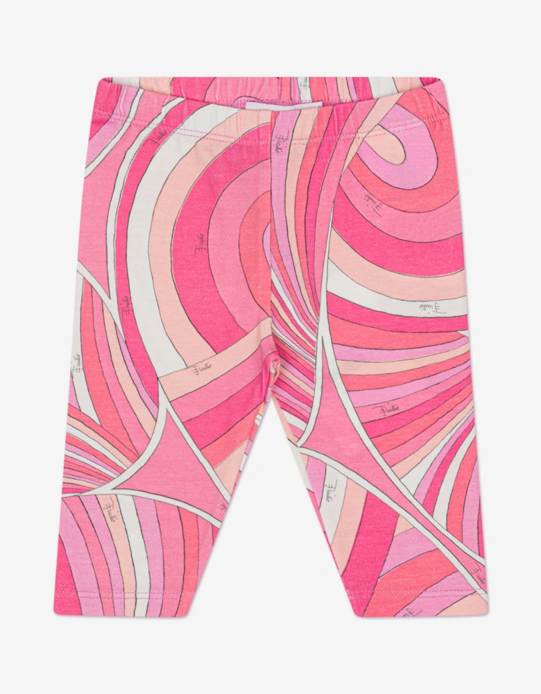 Baby Girls Iride Print Leggings in Pink