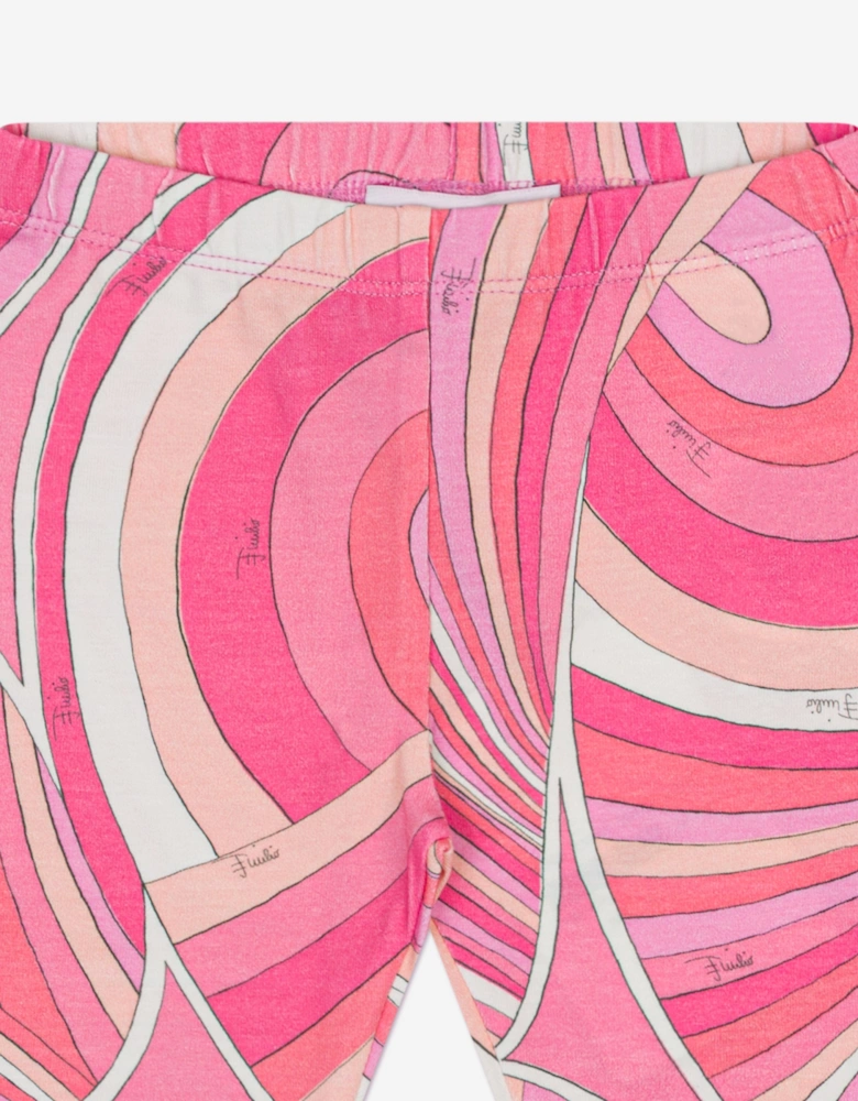 Baby Girls Iride Print Leggings in Pink
