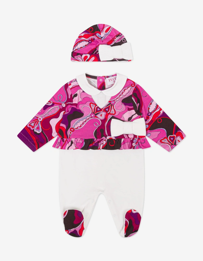 Baby Girls Orchidee Babygrow Set in Pink