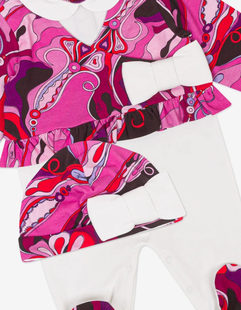 Baby Girls Orchidee Babygrow Set in Pink