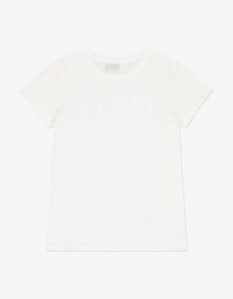 Girls Fish Logo T-Shirt in Ivory