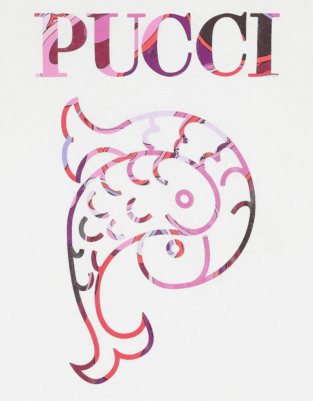 Girls Fish Logo T-Shirt in Ivory