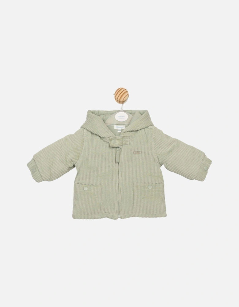 Boys Sage Green Corduroy Coat