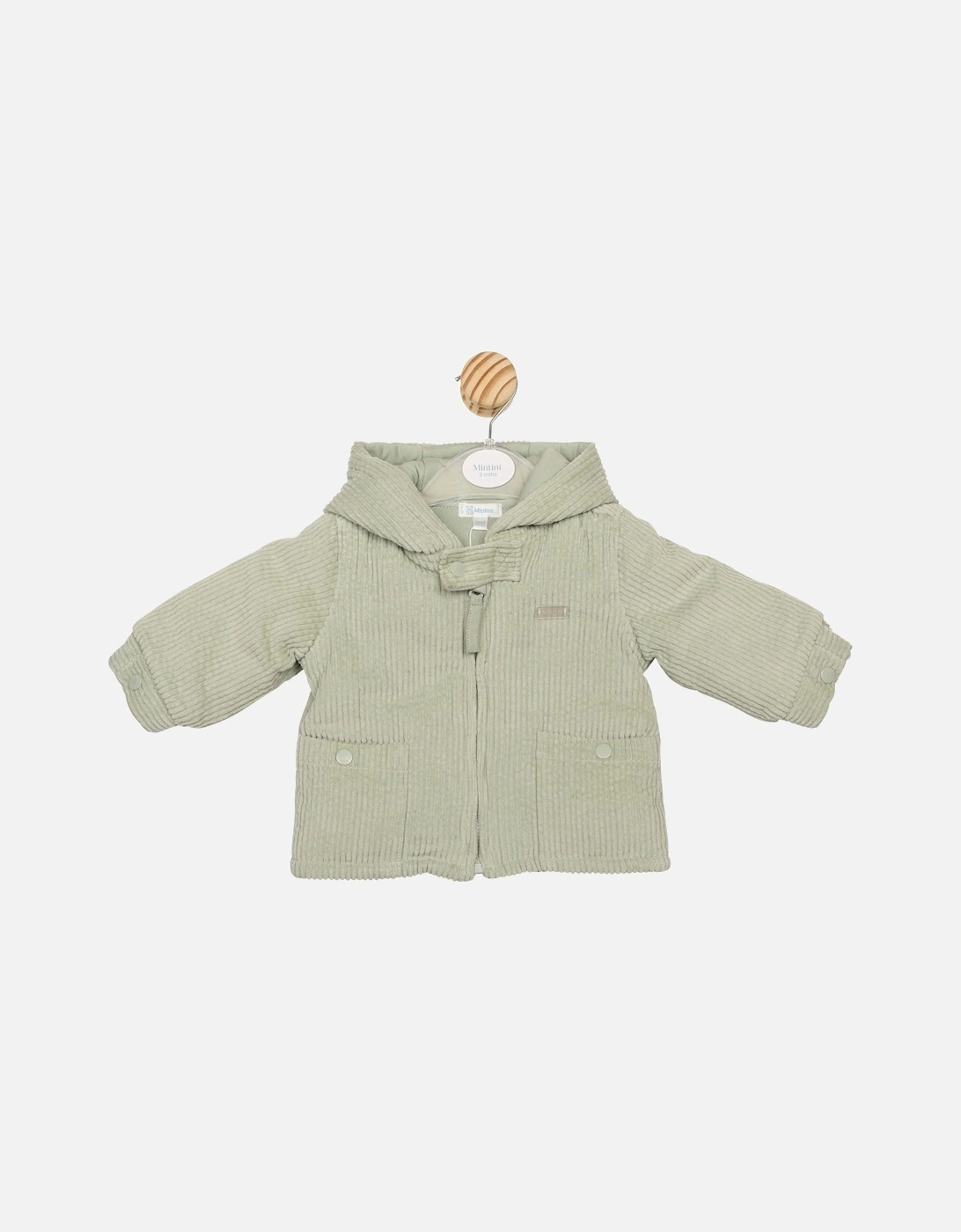 Boys Sage Green Corduroy Coat, 3 of 2