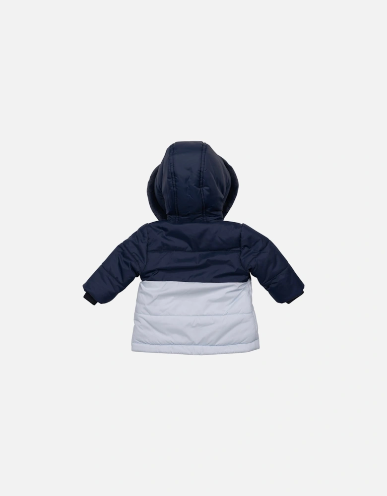 Boys Navy and Pale Blue Padded Coat