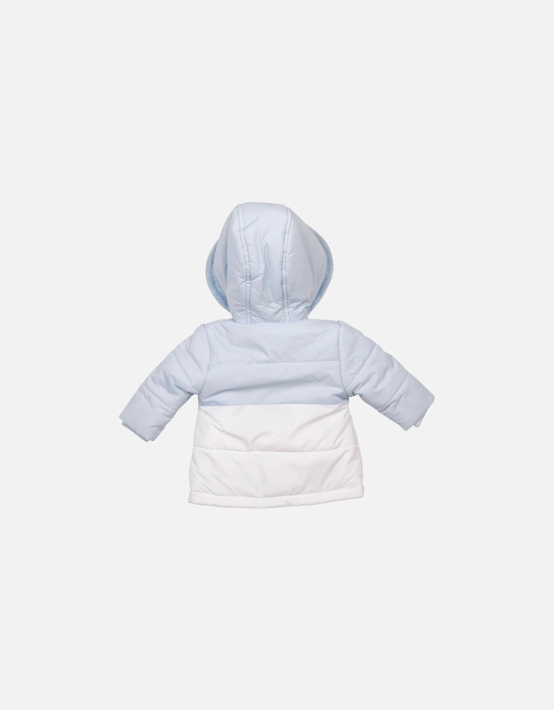 Boys Pale Blue and White Padded Coat