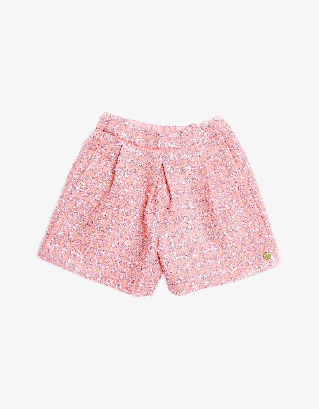 BCBG Girls Tweed Pleated Shorts in Pink, 4 of 3