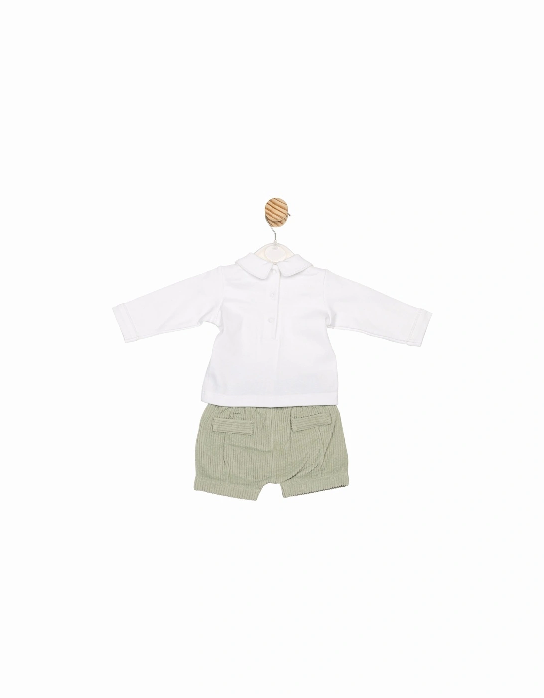 Boys Sage Green Corduroy Short Set