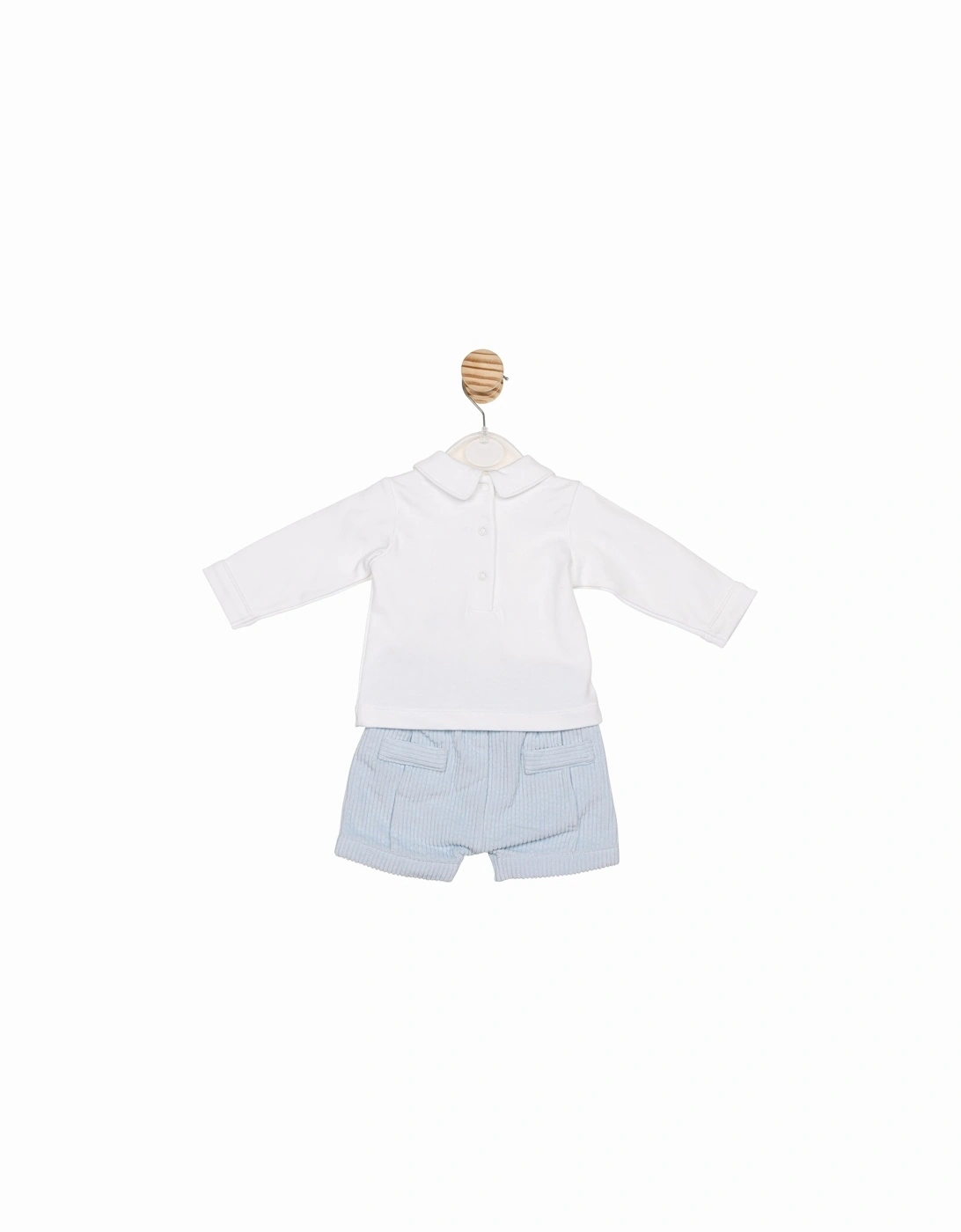 Boys Pale Blue Corduroy Short Set