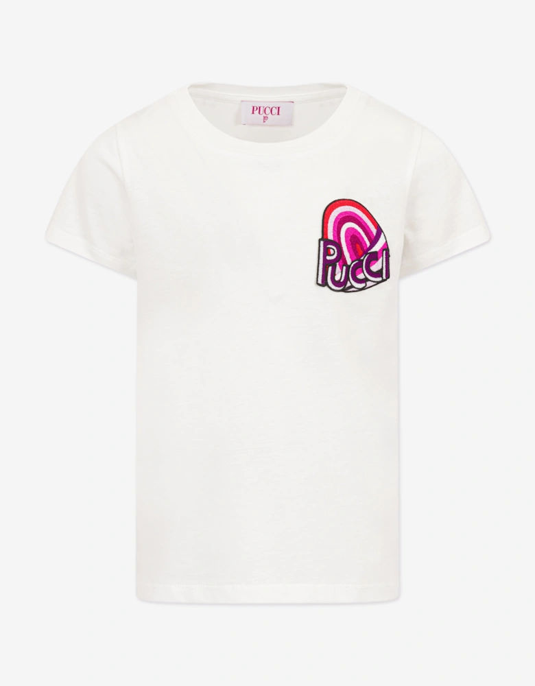 Girls Logo T-Shirt in Ivory