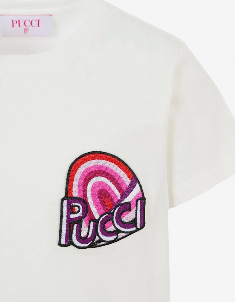 Girls Logo T-Shirt in Ivory
