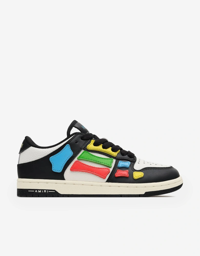 Kids Leather Skel Top Low Trainers in Black