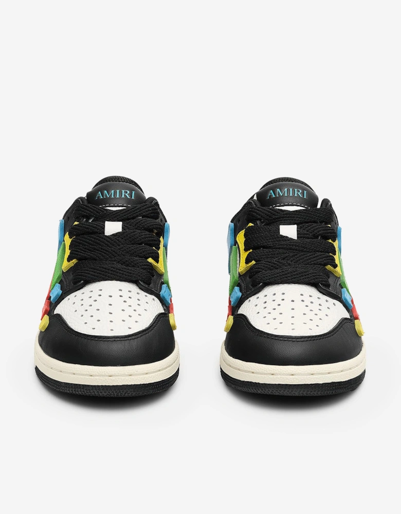 Kids Leather Skel Top Low Trainers in Black