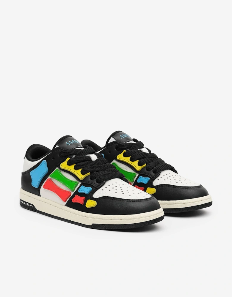 Kids Leather Skel Top Low Trainers in Black