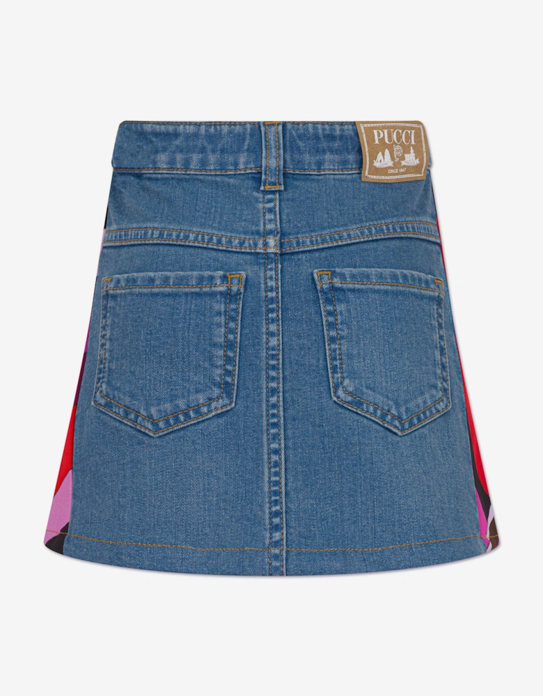 Girls Denim Skirt in Blue