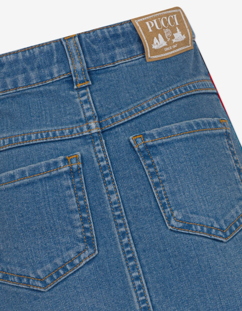 Girls Denim Skirt in Blue