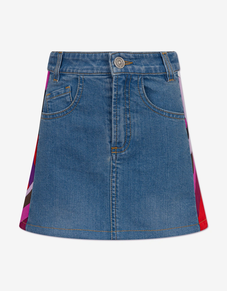 Girls Denim Skirt in Blue