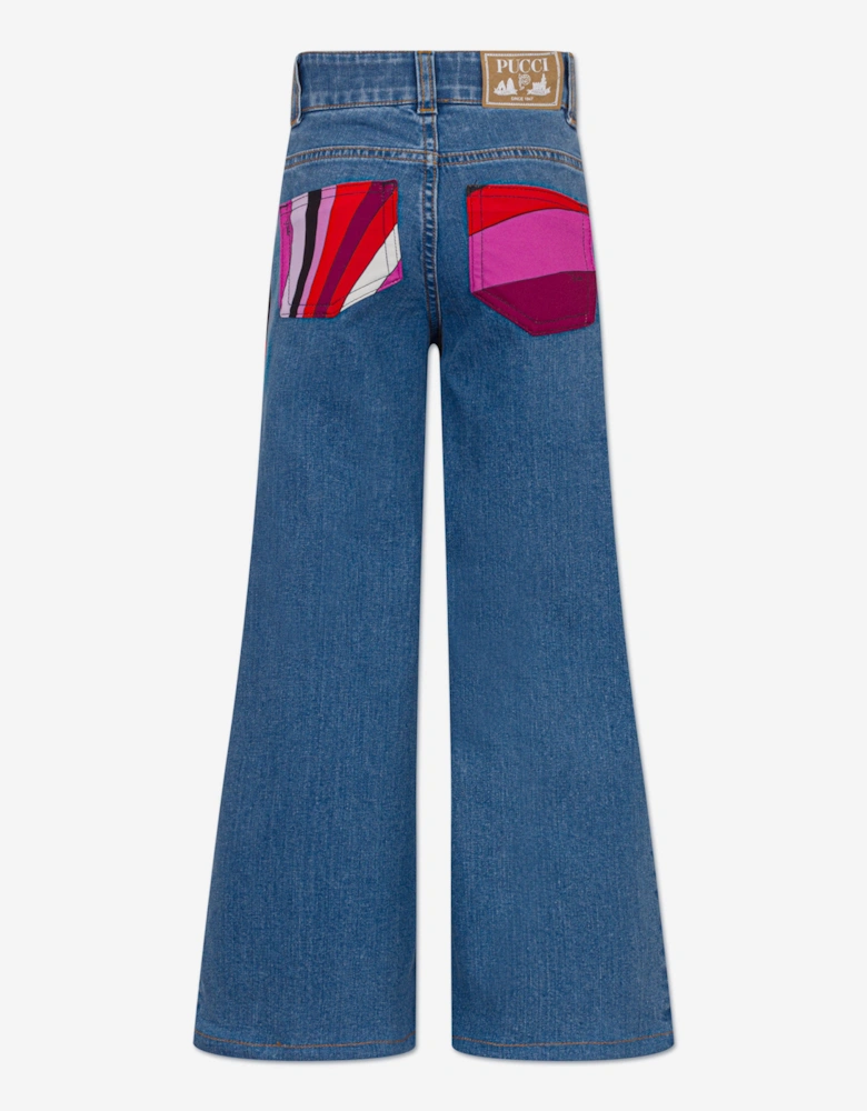 Girls Flared Jeans in Blue